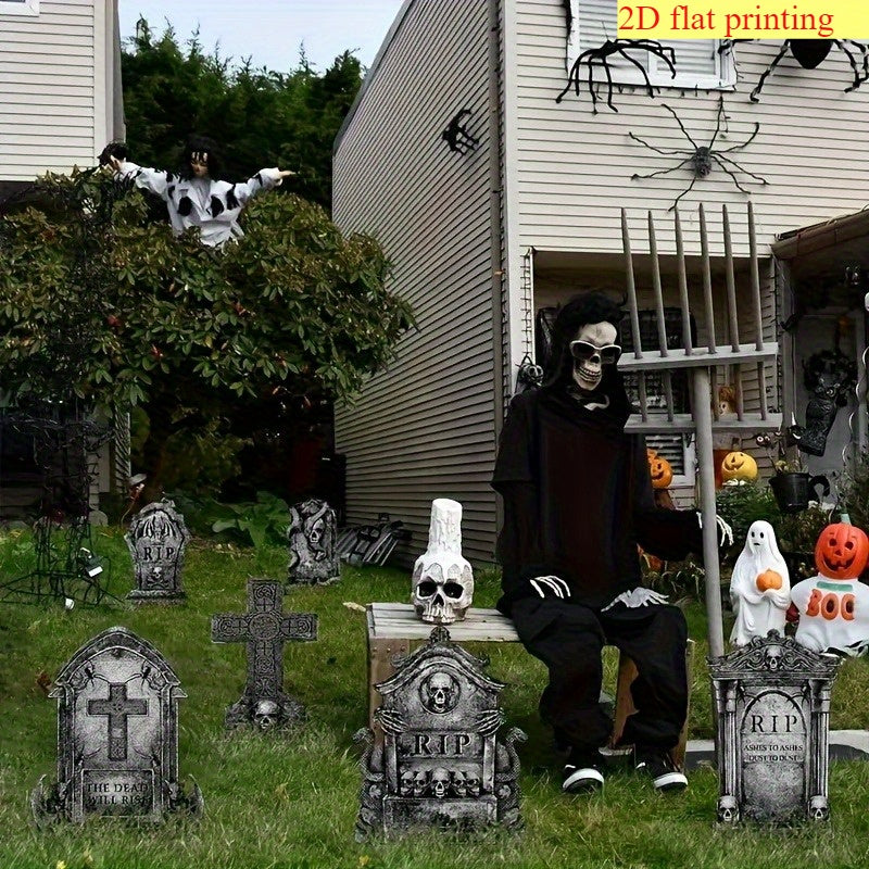 Halloween Tombstone Decoration Set of 6 Halloween - Tophatter Daily Deals