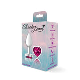 Cheeky Charms Silver Metal Butt Plug with Heart Pink Jewel Small > Anal Range > Jewel Butt Plugs - Tophatter Daily Deals