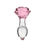 Pillow Talk Rosy Luxurious Glass Anal Plug w Clear Gem > Glass > Toys - Tophatter Daily Deals