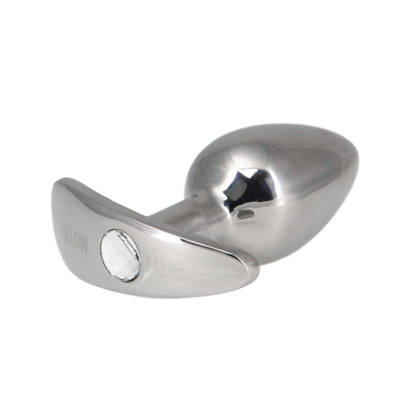 Pillow Talk Sneaky Stainless Steel Anal Plug 2.6 Inch w Swarovski Crystal > Anal Range > Butt Plugs - Tophatter Daily Deals