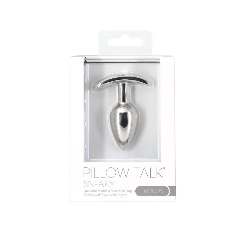 Pillow Talk Sneaky Stainless Steel Anal Plug 2.6 Inch w Swarovski Crystal > Anal Range > Butt Plugs - Tophatter Daily Deals