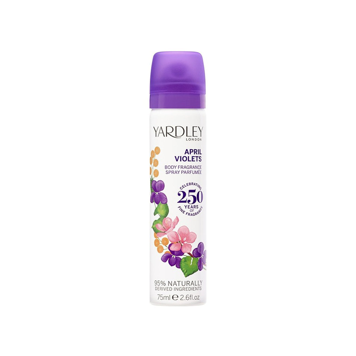 Yardley April Violets Fragranced Body Spray 75ml Spray Default Title - Tophatter Daily Deals