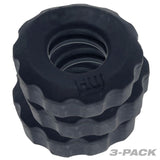 Super Hunkyjunk 3 Piece Cockrings Tar Ice for Enhanced Bulge and Firmness > Cock Ring > Sets - Tophatter Daily Deals