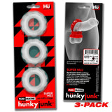 Super Hunkyjunk Three Piece Cockrings Clear Ice > Cock Ring > Sets - Tophatter Daily Deals