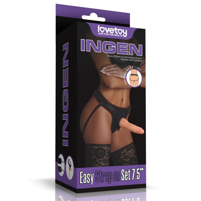 Easy Strap-on Set 7.5" (Flesh) > Dildos > Strap On Harnesses - Tophatter Daily Deals