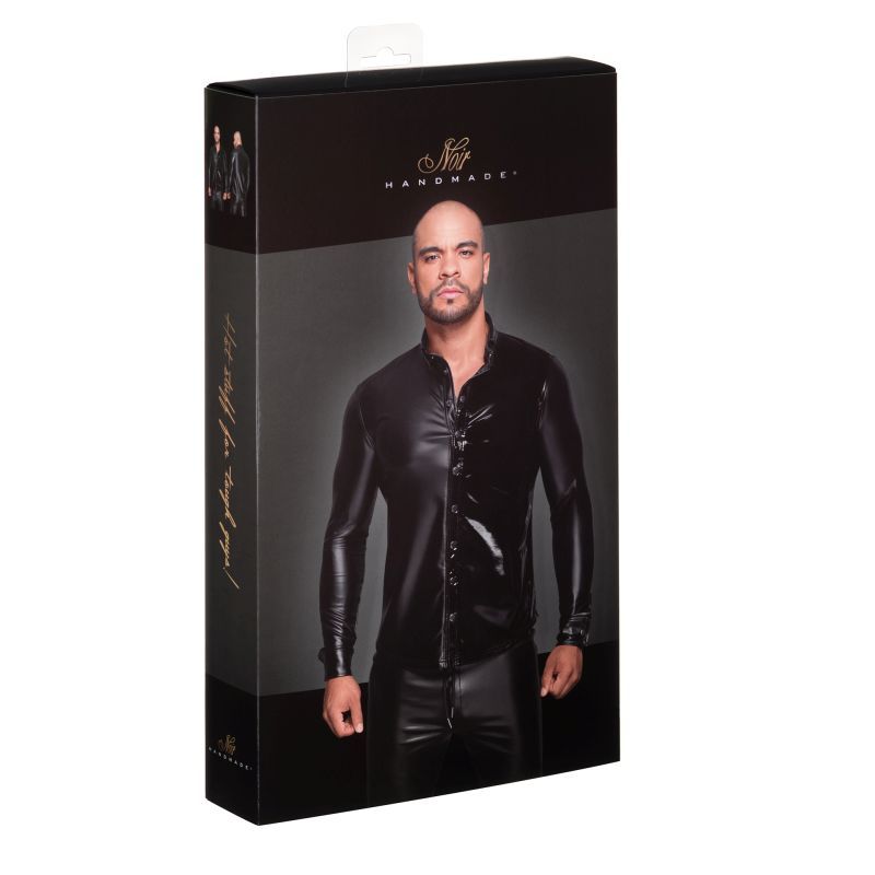 Powerwetlook PVC Long Sleeved Button Placket Shirt > Clothes > Mens Apparel - Tophatter Daily Deals