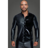 Powerwetlook PVC Long Sleeved Button Placket Shirt > Clothes > Mens Apparel - Tophatter Daily Deals