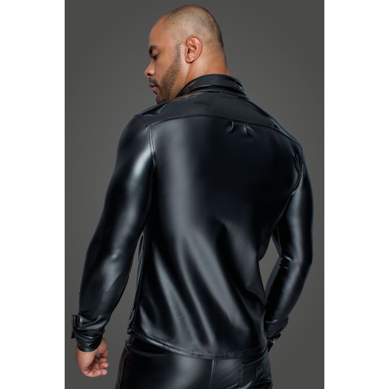Powerwetlook PVC Long Sleeved Button Placket Shirt > Clothes > Mens Apparel - Tophatter Daily Deals