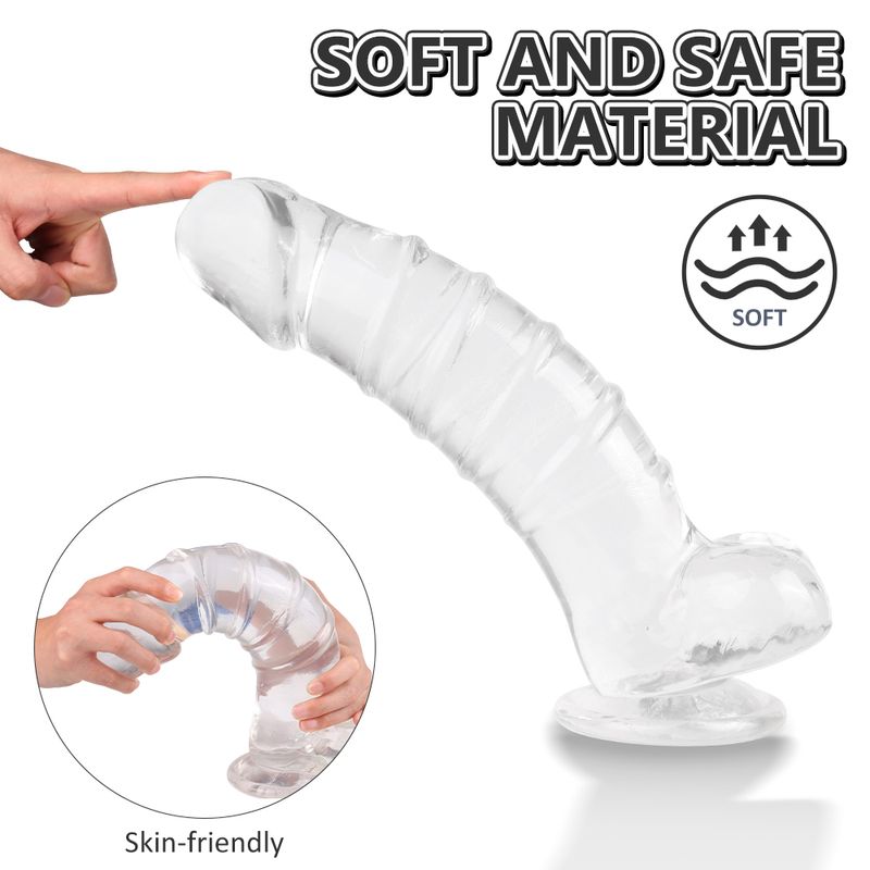 Denny Dong Clear XXL (40cm Length, 14cm Diameter) – Large Realistic Dildo with Suction Cup > Dildos > Oversized Toys - Tophatter Daily Deals