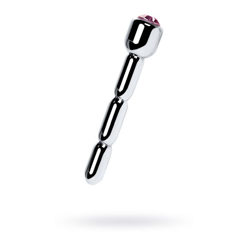 Silver Metal Urethral Plug with Ruby Rhinestone > Sex Toys For Men > Sounding Rods - Tophatter Daily Deals