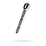 Silver Metal Urethral Plug with Ruby Rhinestone > Sex Toys For Men > Sounding Rods - Tophatter Daily Deals