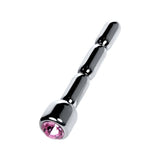 Silver Metal Urethral Plug with Ruby Rhinestone > Sex Toys For Men > Sounding Rods - Tophatter Daily Deals