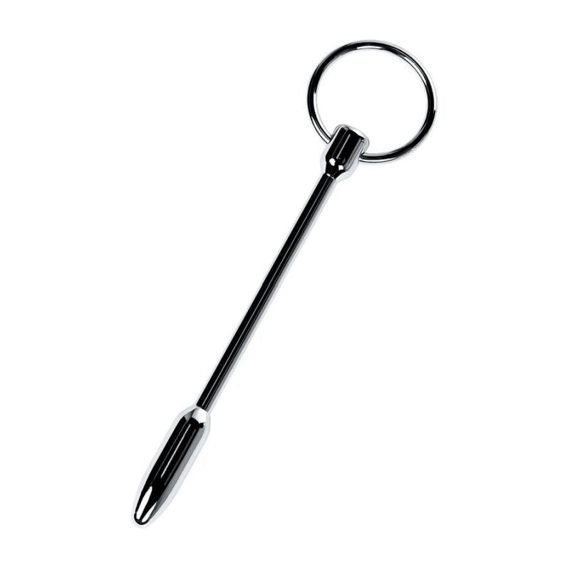 Silver Metal Urethral Plug with Ring for Pleasure and Stimulation > Sex Toys For Men > Sounding Rods - Tophatter Daily Deals