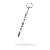 Silver Metal Beaded Urethral Plug with Ring > Sex Toys For Men > Sounding Rods - Tophatter Daily Deals