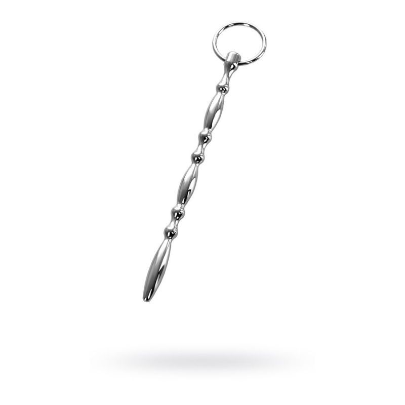 Silver Metal Beaded Urethral Plug with Ring > Sex Toys For Men > Sounding Rods - Tophatter Daily Deals