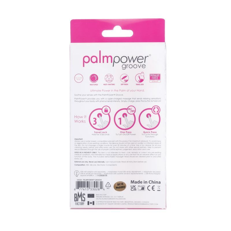 PalmPower Groove Mini Wand Fuchsia - Portable Massager > Sex Toys > Mini Massagers - Tophatter Daily Deals