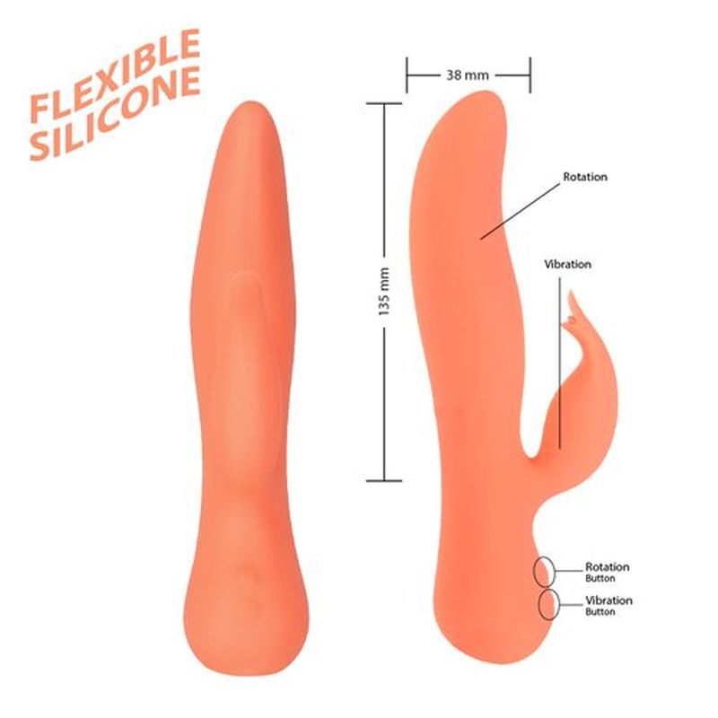 Blossom Swan Rabbit Vibrator 21cm Long x 3.8cm Diameter > Vibrators > Ladies > Rabbit - Tophatter Daily Deals