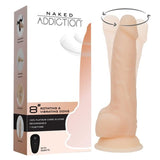 Rotating 8 Inch Vibrating Dildo with Remote in Vanilla > Dildos > Strap On Dildos - Tophatter Daily Deals