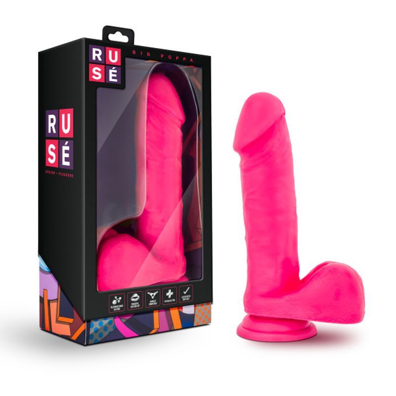 Ruse Big Poppa Hot Pink Dildo 6.6 Inch Insertable Length > Dildos > Realistic Dildos - Tophatter Daily Deals