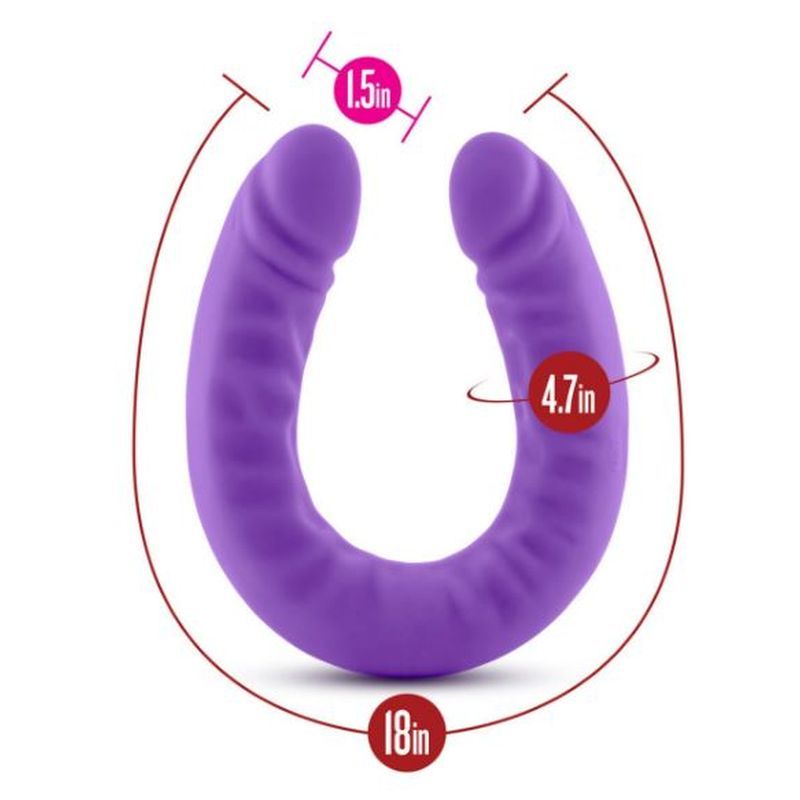 Ruse Silicone Slim 18in Purple Double Dong Dildo 1.5in Wide > Dildos > Double Dildos - Tophatter Daily Deals