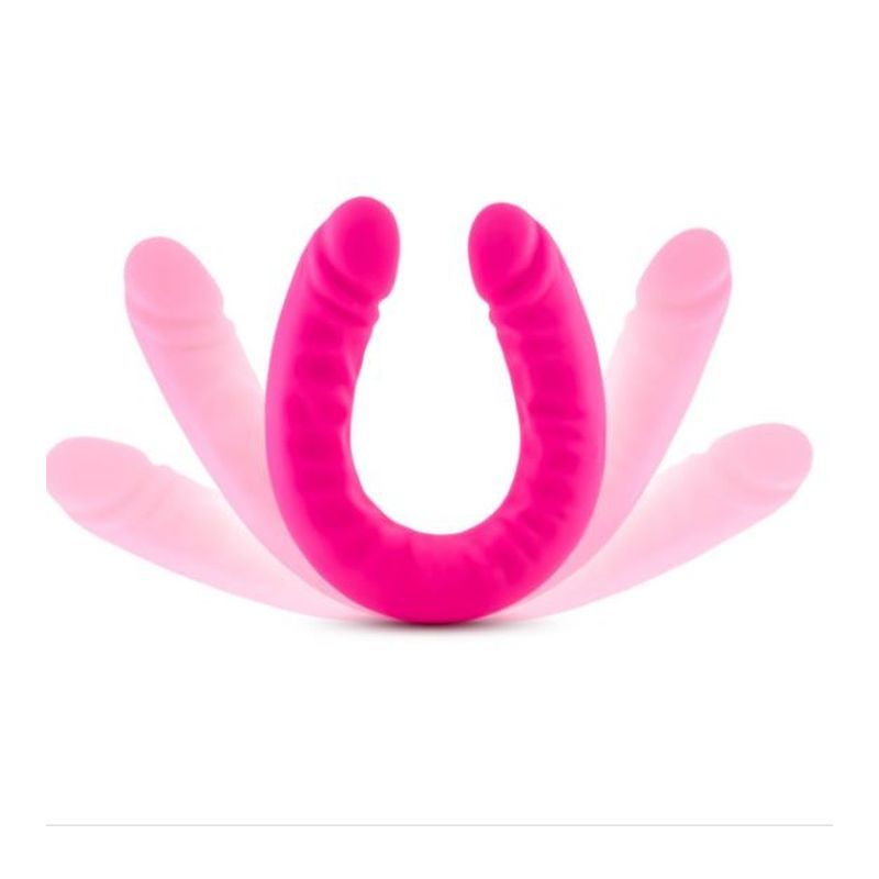 Ruse Silicone Slim 18in Hot Pink Double Dong 1.5in Wide > Dildos > Double Dildos - Tophatter Daily Deals