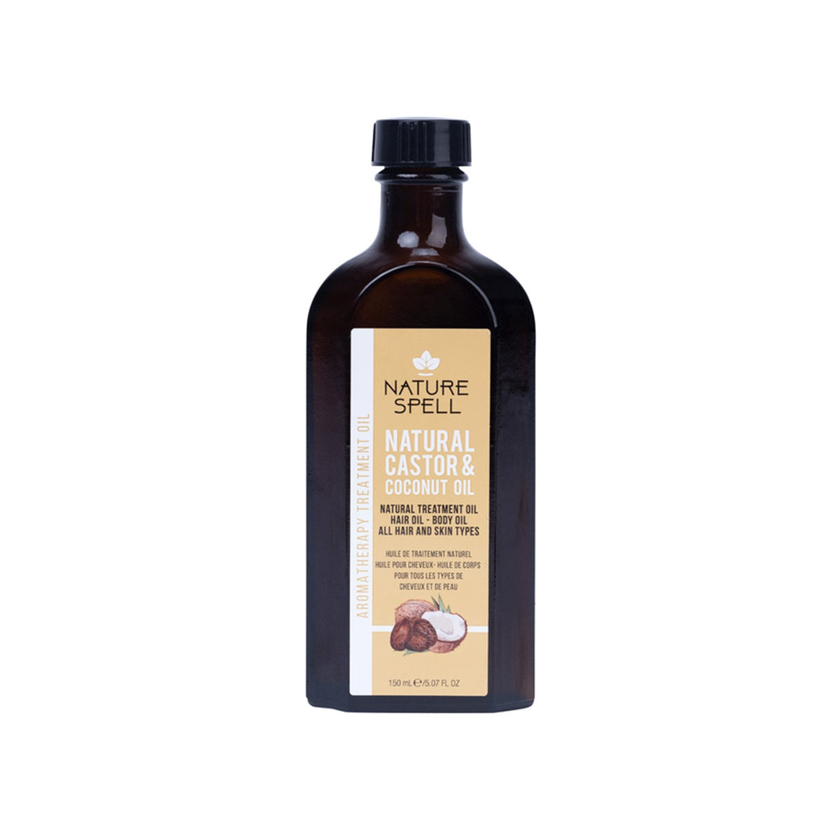 Nature Spell Natural Castor & Coconut Treatment Oil 150ml Bottle Default Title - Tophatter Daily Deals