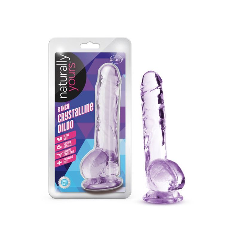 Naturally Yours 8 Inch Crystaline Dildo Amethyst > Dildos > Realistic Dildos - Tophatter Daily Deals
