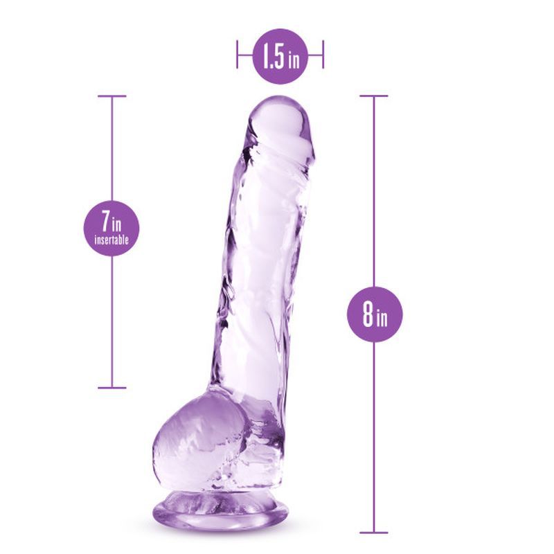 Naturally Yours 8 Inch Crystaline Dildo Amethyst > Dildos > Realistic Dildos - Tophatter Daily Deals