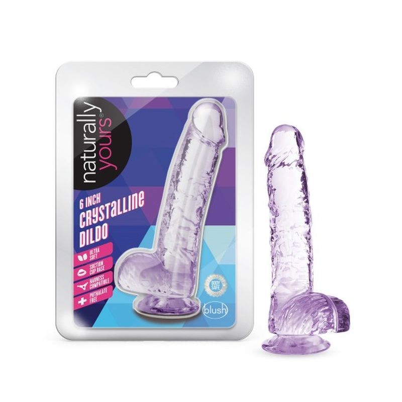 Naturally Yours Crystaline Amethyst – 6 Inch Suction Cup Dildo > Dildos > Realistic Dildos - Tophatter Daily Deals