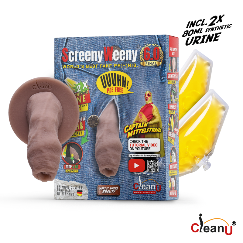 Screeny Weeny 6.0 Uncut Nordic White - Premium Fake Penis Drug Screening - Tophatter Daily Deals