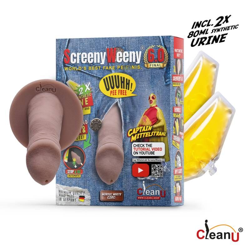Screeny Weeny 6.0 Cut Nordic White Fake Penis with Accessories Drug Screening - Tophatter Daily Deals