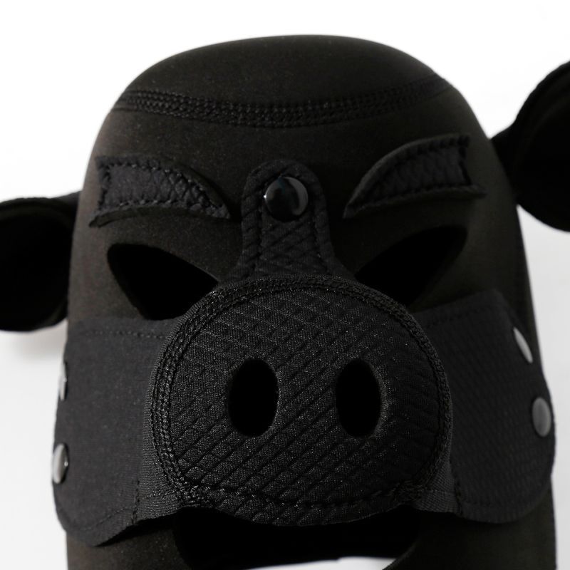 Neoprene Pig Mask (Black) – Comfortable Padded Fit Mask > Bondage Gear > Masks - Tophatter Daily Deals
