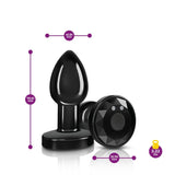 Cheeky Charms Small Gunmetal Vibrating Metal Butt Plug with Remote > Anal Range > Jewel Butt Plugs - Tophatter Daily Deals