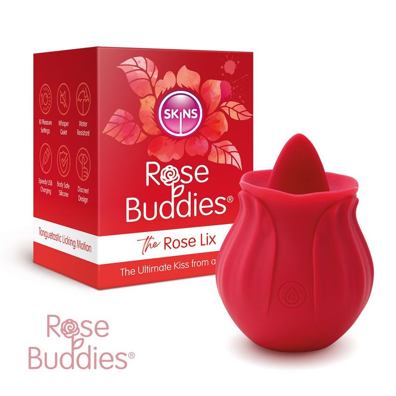 Skins Rose Buddies The Rose Flix (Red) Clitoral Massager > Sex Toys For Ladies > Rose Stimulators - Tophatter Daily Deals