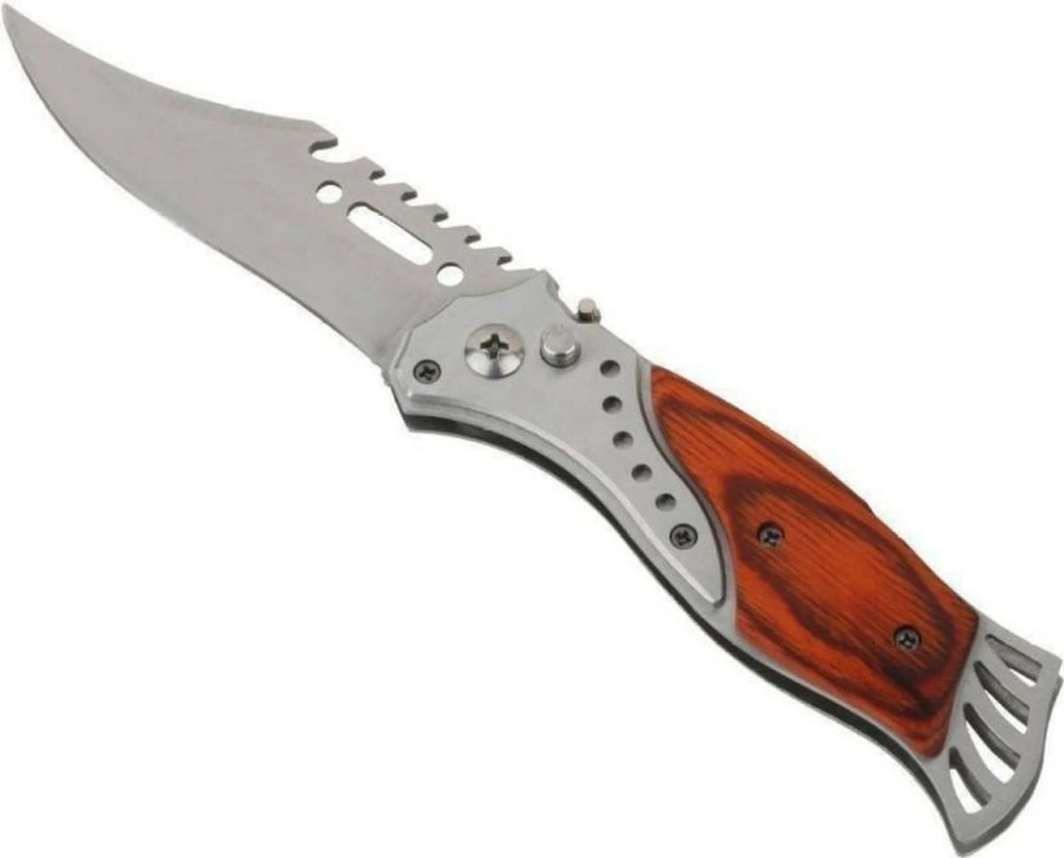 BUTTON OPENING FOLDING POCKET KNIFE SMALL - 719 - Tophatter's Army Deals KNIVES - Tophatter Daily Deals