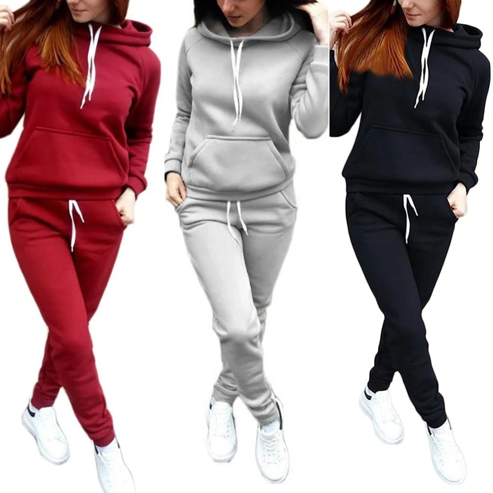 Autumn and winter hooded suit sweater 0 - Tophatter Daily Deals