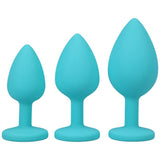 Play With My Butt Not My Heart Silicone Anal Trainer Set 3 Pc Teal > Anal Range > Butt Plug Kits - Tophatter Daily Deals