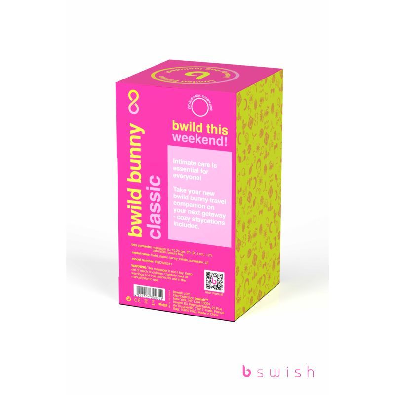 Bwild Bunny Classic Infinite Limited Edition Sunset Pink 8 Modes > Vibrators > Ladies > Rabbit - Tophatter Daily Deals