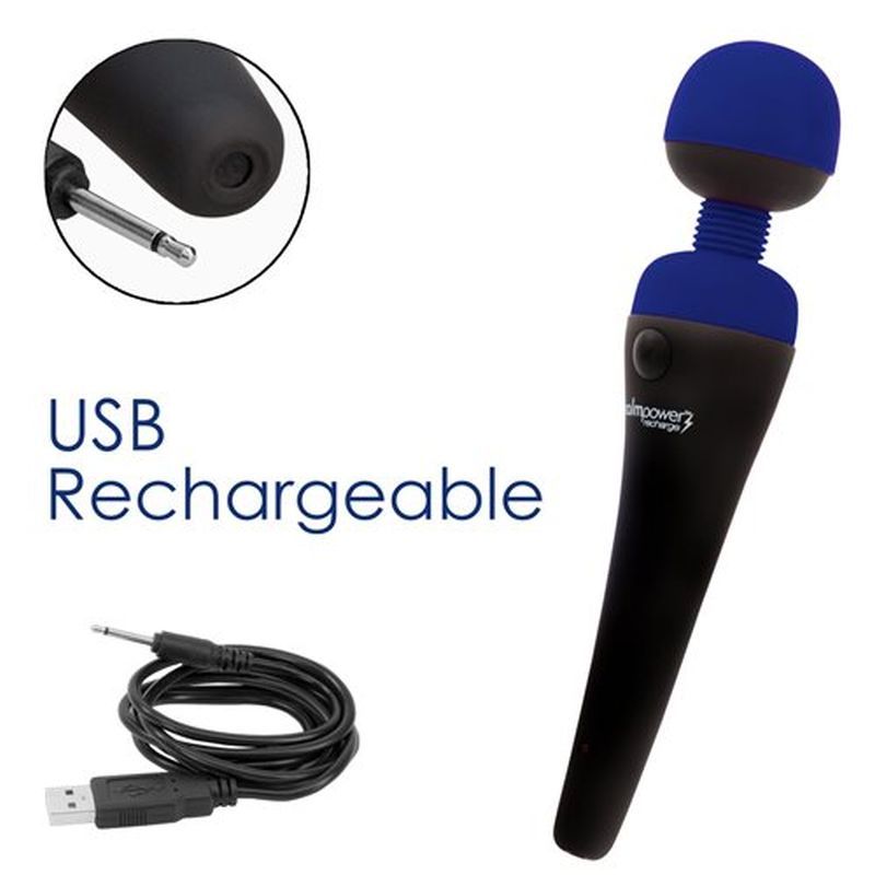 PalmPower Massage Wand Blue - Powerful Vibrator > Sex Toys > Massage Wands - Tophatter Daily Deals