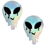Holographic Melty Alien Pasties for Raves and Parties > Clothes > Pasties - Tophatter Daily Deals