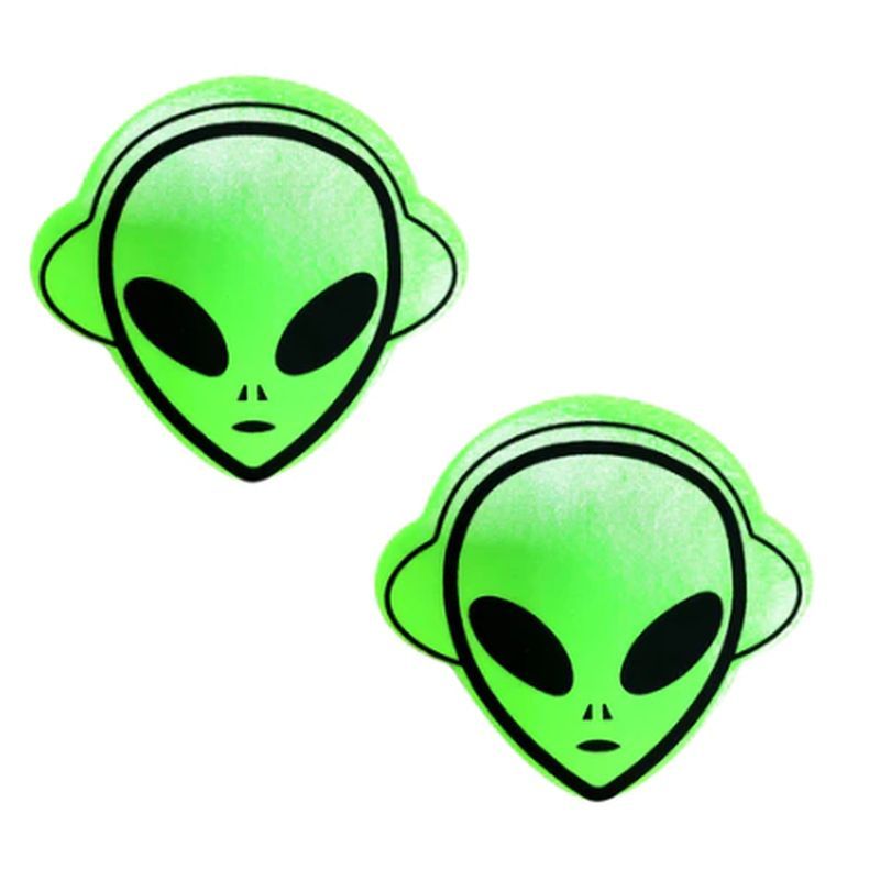 Neon Green Blacklight Alien Pasties for Raves and Parties > Clothes > Pasties - Tophatter Daily Deals