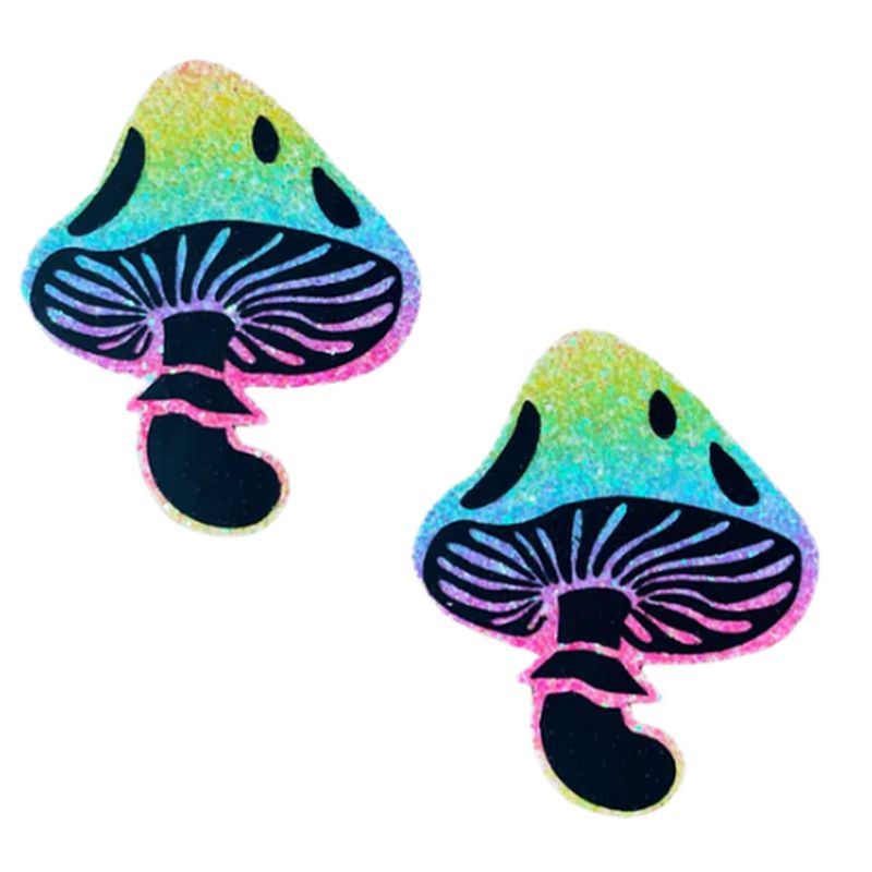 Rainbow Blacklight Glitter Toadstool Pasties > Clothes > Pasties - Tophatter Daily Deals