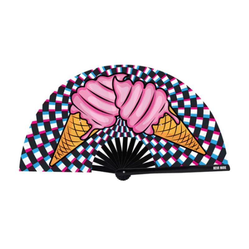 Ice Scream You Scream Blacklight Folding Fan > Clothes > Accessories - Tophatter Daily Deals