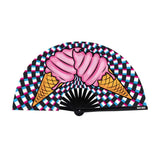 Ice Scream You Scream Blacklight Folding Fan > Clothes > Accessories - Tophatter Daily Deals