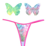 Rainbow Sherbet Tie Dye Butterfly Pastie and Panty Set > Clothes > Panties - Tophatter Daily Deals