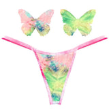 Rainbow Sherbet Tie Dye Butterfly Pastie and Panty Set > Clothes > Panties - Tophatter Daily Deals