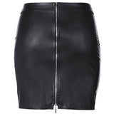 Stretch Wetlook Mesh Skirt with Criss Cross Detail Black > Clothes > Dresses and Chemises - Tophatter Daily Deals