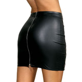 Stretch Wetlook Mesh Skirt with Criss Cross Detail Black > Clothes > Dresses and Chemises - Tophatter Daily Deals