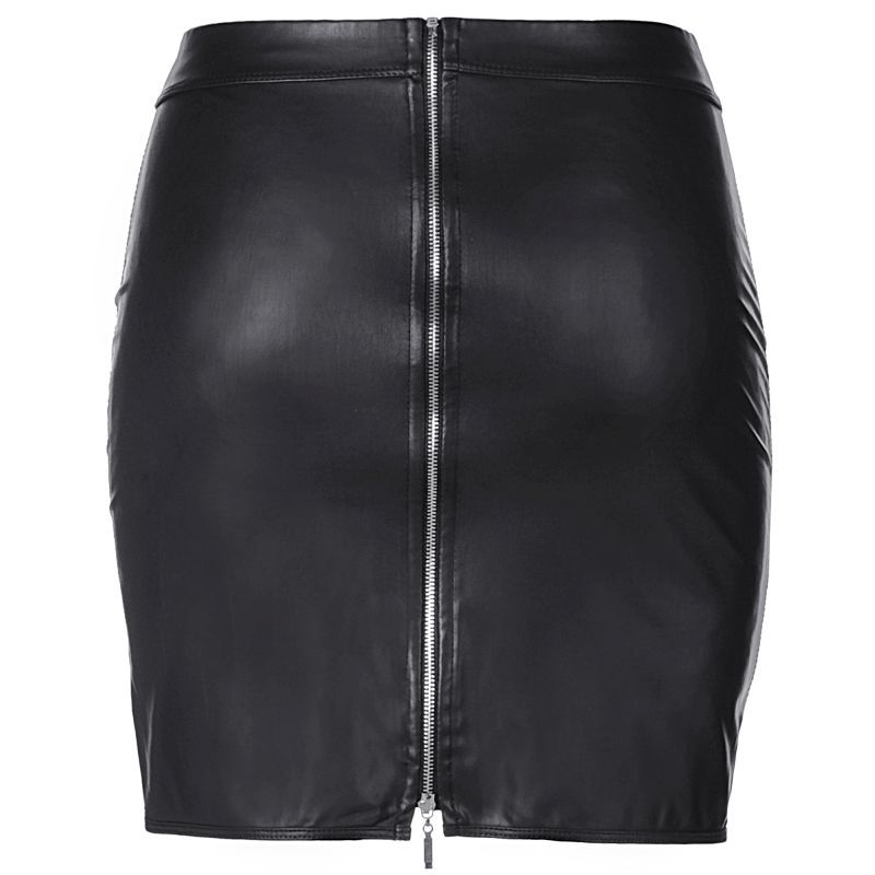 Stretch Wetlook Mesh Skirt with Criss Cross Detail Black > Clothes > Dresses and Chemises - Tophatter Daily Deals