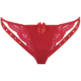 Microfiber and Lace G-String with Studs in Red > Clothes > Panties - Tophatter Daily Deals